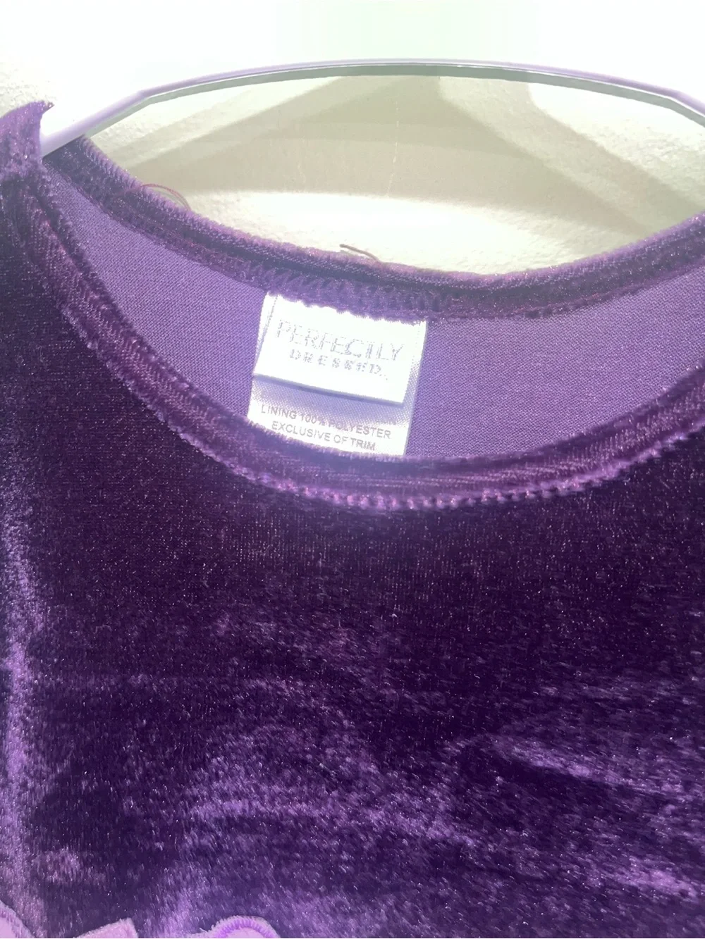 Vintage Girls Size 18 Months Purple Velvet Flower Dress With Shrug Y2K